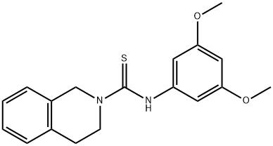 N-(3,5-dimethoxyphenyl)-3,4-dihydroisoquinoline-2(1H)-carbothioamide 结构式