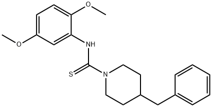 4-benzyl-N-(2,5-dimethoxyphenyl)-1-piperidinecarbothioamide 结构式