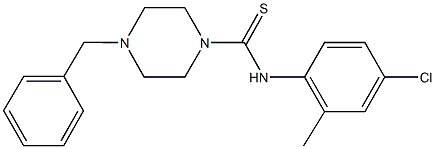 4-benzyl-N-(4-chloro-2-methylphenyl)-1-piperazinecarbothioamide 结构式