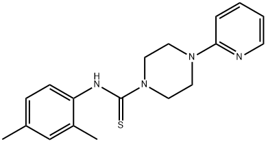 N-(2,4-dimethylphenyl)-4-pyridin-2-ylpiperazine-1-carbothioamide 结构式