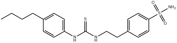 4-(2-{[(4-butylanilino)carbothioyl]amino}ethyl)benzenesulfonamide 结构式