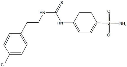 4-[({[2-(4-chlorophenyl)ethyl]amino}carbothioyl)amino]benzenesulfonamide 结构式