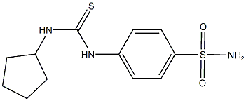 4-{[(cyclopentylamino)carbothioyl]amino}benzenesulfonamide 结构式