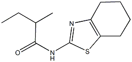 2-methyl-N-(4,5,6,7-tetrahydro-1,3-benzothiazol-2-yl)butanamide 结构式