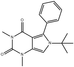 6-tert-butyl-1,3-dimethyl-5-phenyl-1H-pyrrolo[3,4-d]pyrimidine-2,4(3H,6H)-dione 结构式