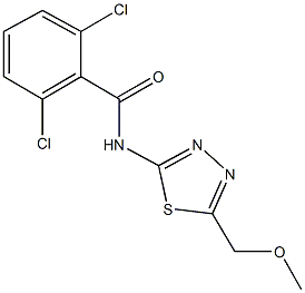 2,6-dichloro-N-[5-(methoxymethyl)-1,3,4-thiadiazol-2-yl]benzamide 结构式