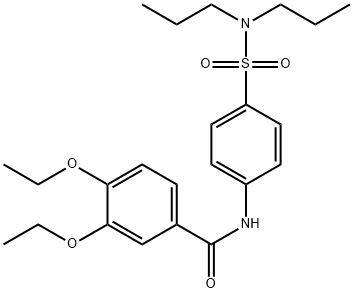 N-{4-[(dipropylamino)sulfonyl]phenyl}-3,4-diethoxybenzamide 结构式