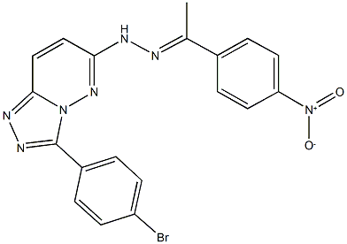 1-{4-nitrophenyl}ethanone [3-(4-bromophenyl)[1,2,4]triazolo[4,3-b]pyridazin-6-yl]hydrazone 结构式