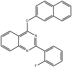 2-(2-fluorophenyl)-4-quinazolinyl 2-naphthyl ether 结构式