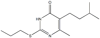 5-isopentyl-6-methyl-2-(propylsulfanyl)-4(3H)-pyrimidinone 结构式