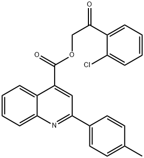 2-(2-chlorophenyl)-2-oxoethyl 2-(4-methylphenyl)-4-quinolinecarboxylate 结构式
