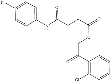 2-(2-chlorophenyl)-2-oxoethyl 4-(4-chloroanilino)-4-oxobutanoate 结构式