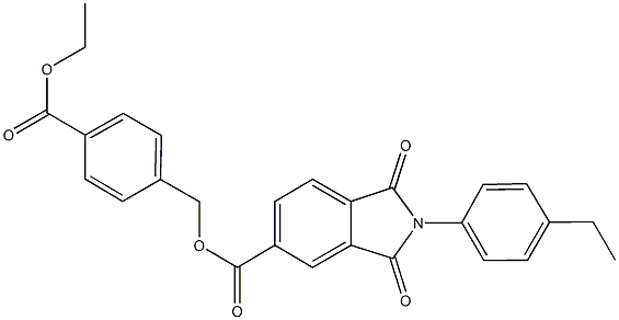 4-(ethoxycarbonyl)benzyl 2-(4-ethylphenyl)-1,3-dioxo-5-isoindolinecarboxylate 结构式