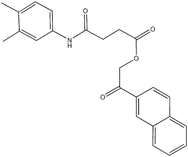 2-(2-naphthyl)-2-oxoethyl 4-(3,4-dimethylanilino)-4-oxobutanoate 结构式