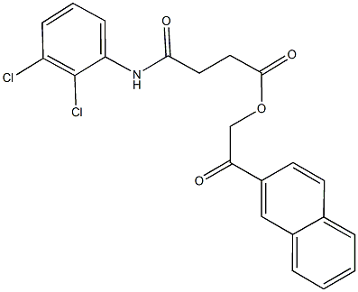 2-(2-naphthyl)-2-oxoethyl 4-(2,3-dichloroanilino)-4-oxobutanoate 结构式