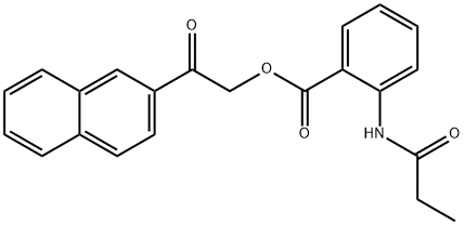 2-(2-naphthyl)-2-oxoethyl 2-(propionylamino)benzoate 结构式