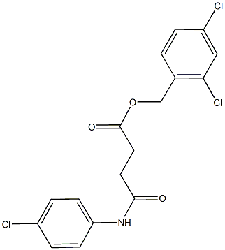 2,4-dichlorobenzyl 4-(4-chloroanilino)-4-oxobutanoate 结构式