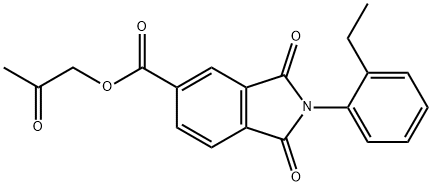 2-oxopropyl 2-(2-ethylphenyl)-1,3-dioxo-5-isoindolinecarboxylate 结构式