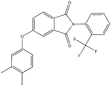 5-(3,4-dimethylphenoxy)-2-[2-(trifluoromethyl)phenyl]-1H-isoindole-1,3(2H)-dione 结构式