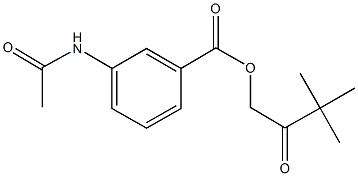 3,3-dimethyl-2-oxobutyl 3-(acetylamino)benzoate 结构式