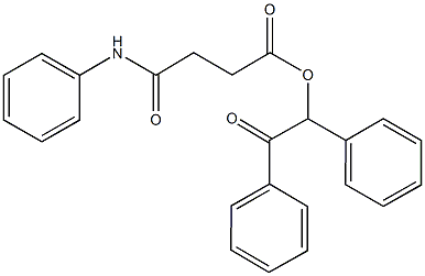 2-oxo-1,2-diphenylethyl 4-anilino-4-oxobutanoate 结构式