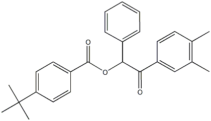 2-(3,4-dimethylphenyl)-2-oxo-1-phenylethyl 4-tert-butylbenzoate 结构式