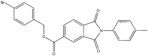 4-bromobenzyl 2-(4-methylphenyl)-1,3-dioxo-5-isoindolinecarboxylate 结构式