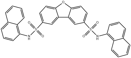 N~2~,N~8~-di(1-naphthyl)dibenzo[b,d]furan-2,8-disulfonamide 结构式