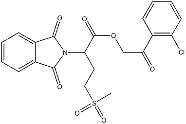 2-(2-chlorophenyl)-2-oxoethyl 2-(1,3-dioxo-1,3-dihydro-2H-isoindol-2-yl)-4-(methylsulfonyl)butanoate 结构式