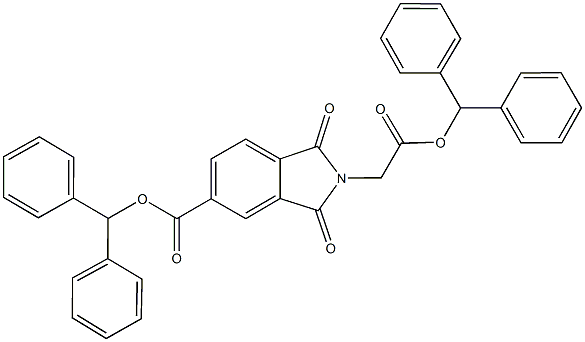 benzhydryl 2-[2-(benzhydryloxy)-2-oxoethyl]-1,3-dioxo-5-isoindolinecarboxylate 结构式