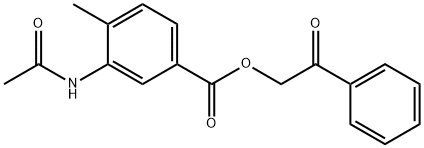 2-oxo-2-phenylethyl 3-(acetylamino)-4-methylbenzoate 结构式