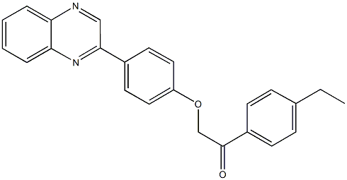 1-(4-ethylphenyl)-2-[4-(2-quinoxalinyl)phenoxy]ethanone 结构式