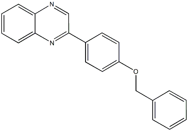 benzyl 4-(2-quinoxalinyl)phenyl ether 结构式