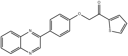 2-[4-(2-quinoxalinyl)phenoxy]-1-(2-thienyl)ethanone 结构式