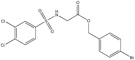 4-bromobenzyl {[(3,4-dichlorophenyl)sulfonyl]amino}acetate 结构式