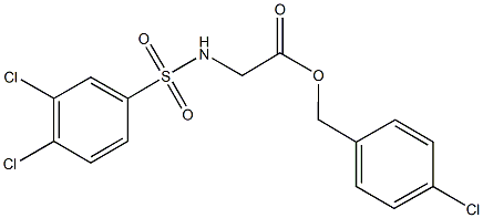 4-chlorobenzyl {[(3,4-dichlorophenyl)sulfonyl]amino}acetate 结构式