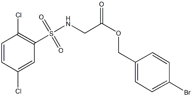 4-bromobenzyl {[(2,5-dichlorophenyl)sulfonyl]amino}acetate 结构式