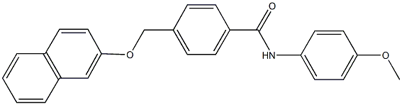N-(4-methoxyphenyl)-4-[(2-naphthyloxy)methyl]benzamide 结构式
