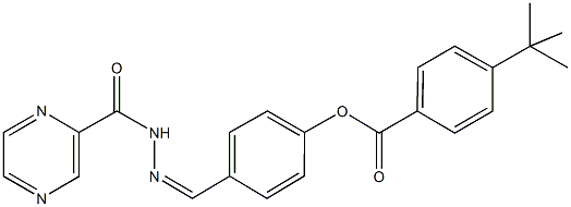 4-[2-(2-pyrazinylcarbonyl)carbohydrazonoyl]phenyl 4-tert-butylbenzoate 结构式