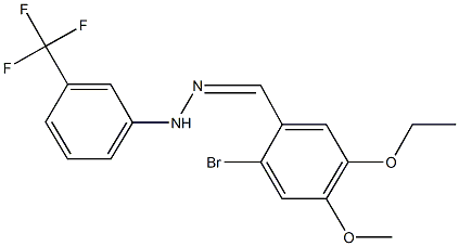 2-bromo-5-ethoxy-4-methoxybenzaldehyde [3-(trifluoromethyl)phenyl]hydrazone 结构式