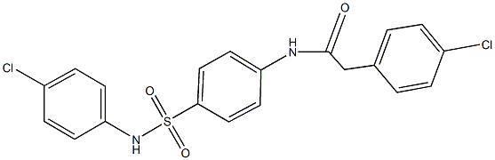 N-{4-[(4-chloroanilino)sulfonyl]phenyl}-2-(4-chlorophenyl)acetamide 结构式