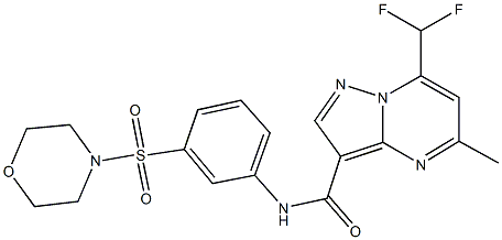 7-(difluoromethyl)-5-methyl-N-[3-(4-morpholinylsulfonyl)phenyl]pyrazolo[1,5-a]pyrimidine-3-carboxamide 结构式