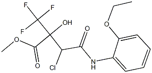 methyl 3-chloro-4-(2-ethoxyanilino)-2-hydroxy-4-oxo-2-(trifluoromethyl)butanoate 结构式