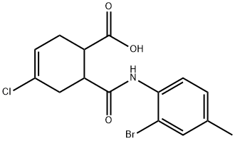 6-[(2-bromo-4-methylanilino)carbonyl]-4-chloro-3-cyclohexene-1-carboxylic acid 结构式