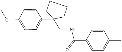 N-{[1-(4-methoxyphenyl)cyclopentyl]methyl}-4-methylbenzamide 结构式