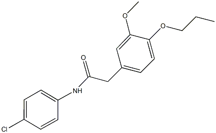 N-(4-chlorophenyl)-2-(3-methoxy-4-propoxyphenyl)acetamide 结构式