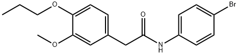 N-(4-bromophenyl)-2-(3-methoxy-4-propoxyphenyl)acetamide 结构式