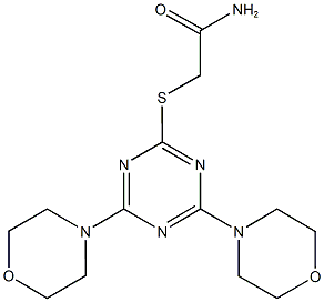 2-{[4,6-di(4-morpholinyl)-1,3,5-triazin-2-yl]sulfanyl}acetamide 结构式