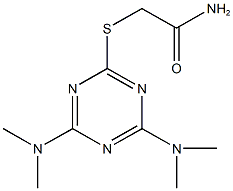 2-{[4,6-bis(dimethylamino)-1,3,5-triazin-2-yl]sulfanyl}acetamide 结构式