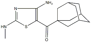 1-adamantyl[4-amino-2-(methylamino)-1,3-thiazol-5-yl]methanone 结构式